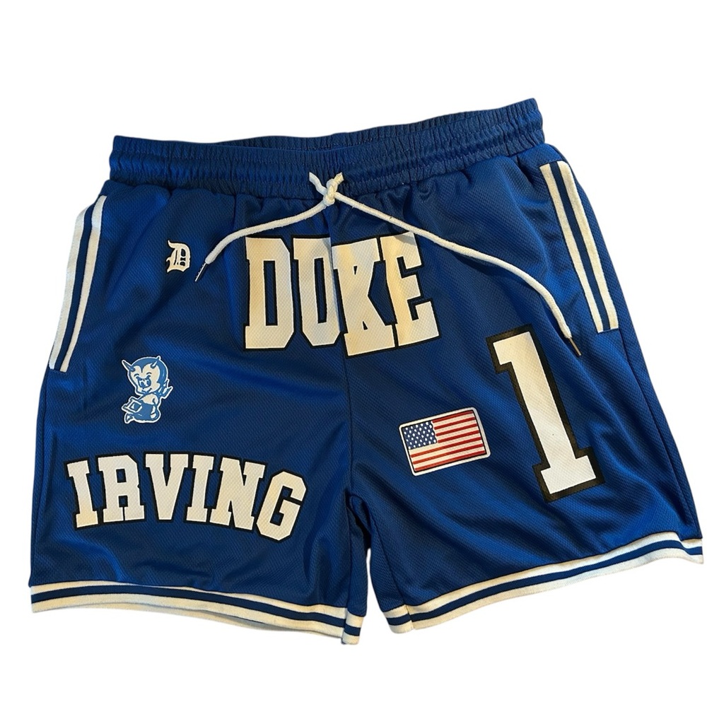 Duke Irving #1 Blue/White w/American Flag Size Small Men’s Shorts